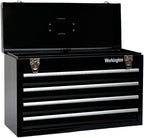 Workington Portable Metal Tool Chest with 4 Drawers, 20" 4-Drawer Tool Chest Cabinet with Ball Bearing Drawer Slides, Steel Tool Storage Box Organizer 4004 Black