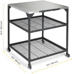 ooni Large Modular Outdoor Table - 31x31x35 Inch Stainless Steel Pizza Oven Stand  Barbecue Cart  Outdoor Pizza Station