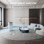COSTWAY Portable Air Conditioner, 8000 BTU AC Unit Spaces up to 230sq.ft, with Remote Control, 24H Timer & Window Venting Kit, Sleep Mode, Suitable for Bedroom, Living Room, Office (Black, 8000BTU)