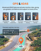 70mai 4K Dash Cam Front and Rear  Built in Wi-Fi 6 & GPS Car Camera  Super Night Vision  ADAS  3'' IPS Screen  24H Parking Mode  Time-Lapse  Loop Recording  with 128GB Card (A800SE)