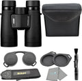 Nikon Monarch M7 10x42 (16766) Black Binoculars Bundle with Lens Pen and Cleaning Cloth  Compact Binoculars for Adults for Hunting  Bird Watching  and Hiking Essentials  Zoom Lightweight Travel