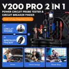 VDIAGTOOL V200 Pro Automotive Circuit Tester, Power Circuit Probe Tester Breaker Finder Tool, 12/24V Electrical Open Short Circuit Finder, Wire Tracer, AC/DC Trailer Relay Fuse Test for 99% Cars