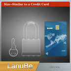 LanuBe Lock Laminated keyed Padlock (1-9/16"  40mm)  keyed Alike Locks  Long Shackle Marked Black Plastic Hoop  Pack of 100