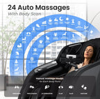 Osaki Vibe 4D l 4D Massage Mechanism l Automatic Body Scan l Deep Calf-Kneading l Space-Saving Technology l 3-Stage Zero Gravity l 32-Cell Full Body Air Massage (Brown)