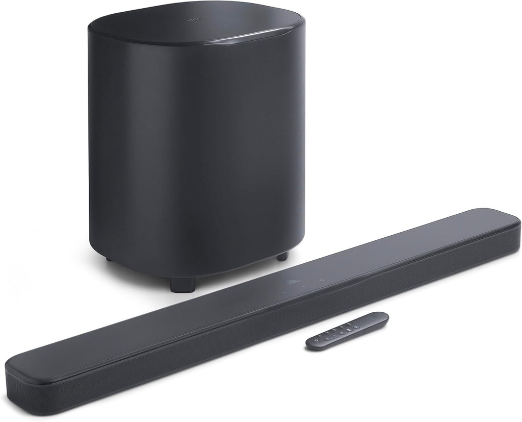 JBL Bar 500MK2-5.1 Channel soundbar System with Dolby Atmos  MultiBeam 3.0 & PureVoice 2.0  750W with 10" Sub  Easy Sound Calibration  and Works with Voice Assistant-Enabled Speakers (Black)