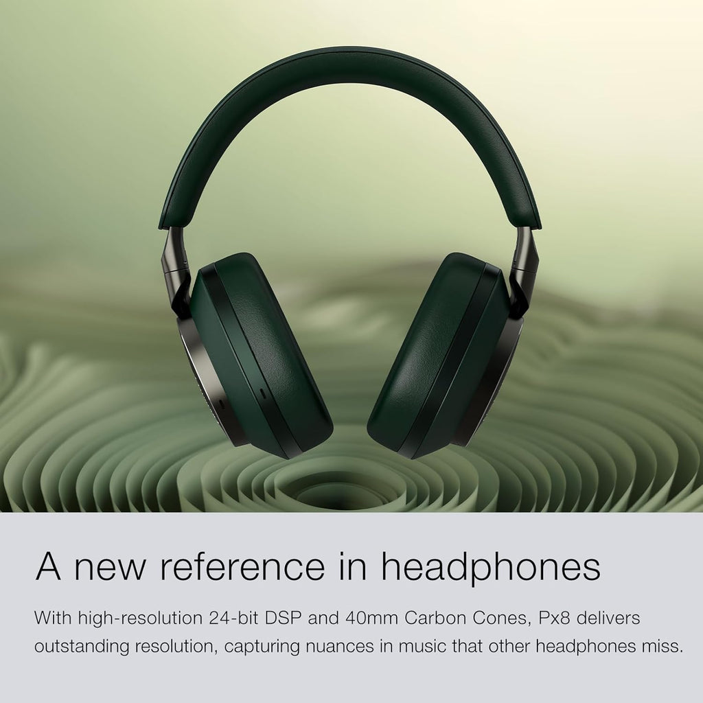 Bowers & Wilkins Limited Edition Px8 Over-Ear Bluetooth Headphones  Advanced Active Noise Cancellation Wireless Headphones  Luxurious Materials  30-Hr Battery Life  15-Min Quick Charging  Dark Forest
