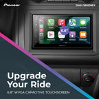 Pioneer DMH-1800NEX 6.8" Double-Din Digital Multimedia Receiver - Built in Bluetooth  Wired Apple CarPlay and Android Auto  Touchscreen  Rear Camera Input
