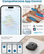 eufy Robot Vacuum E25, 20,000 Pa Turbo Suction,Roller Mop with HydroJet System, All-in-One Robot Vacuum and Mop Combo, Edge-to-Corner Cleaning, Zero-Tangle Design, AI Obstacle Avoidance (Upgraded)
