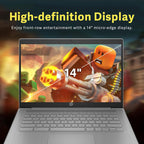 HP Chromebook 14" HD Premium Laptop Computer for Student Business  Quad-Core Celeron N4120 Processor  4GB RAM  564GB Storage (64GB eMMC + 500GB Ext)  Webcam  Long Battery  Chrome OS +MarxsolAccessory