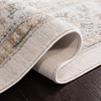 SAFAVIEH Isabella Collection Area Rug - 6'7" x 9', Cream & Beige, Oriental Design, Non-Shedding & Easy Care, Ideal for High Traffic Areas in Living Room, Bedroom (ISA916B)