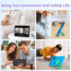 HUIHUANG Tablet 10 Inch Android 14 Tablet, 16GB RAM 128GB ROM, 1TB Expansion, Octa-core, Large Capacity Battery, 5MP + 8MP Dual Camera, 5G/2.4G WiFi, Bluetooth 5.0, GPS, Drop-Proof Case (Blue)
