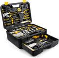 DOWELL 219-Piece Home Tool Set with 3.6V Electric Screwdriver, General Household Tool Kit in Drawer Toolbox for DIY, Furniture Assembly & Repair (Screwdriver, Hex Keys, Wrench, Hammer Included)