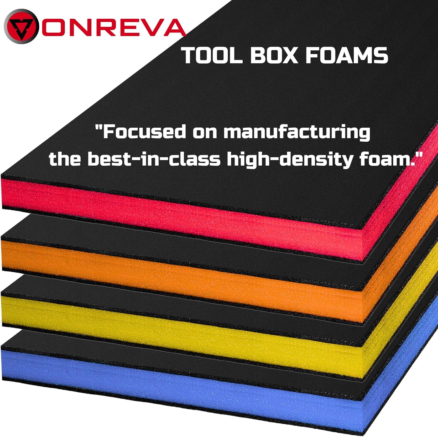 ONREVA Tool Box Foam, 2Pack 48x24x2 inch, Foam Inserts for Cases, Polyethylene Storage Sheets for Toolbox Hard Case, Tool Shadow Insert, Kaizen Organizer Sheet