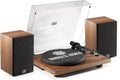 ANGELS HORN Vinyl Record Player  Hi-Fi System Bluetooth Turntable Players with Stereo Bookshelf Speakers  Built-in Phono Preamp  Belt Drive 2-Speed  Adjustable Counterweight  AT-3600L