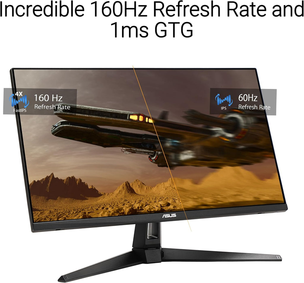 ASUS TUF Gaming 27” 4K HDR Monitor (VG27UQ1A) – 160Hz  1ms  Extreme Low Motion Blur Sync  NVIDIA G-SYNC Compatible  AMD FreeSync Premium  95% DCI-P3  DisplayWidget  3 yr Warranty