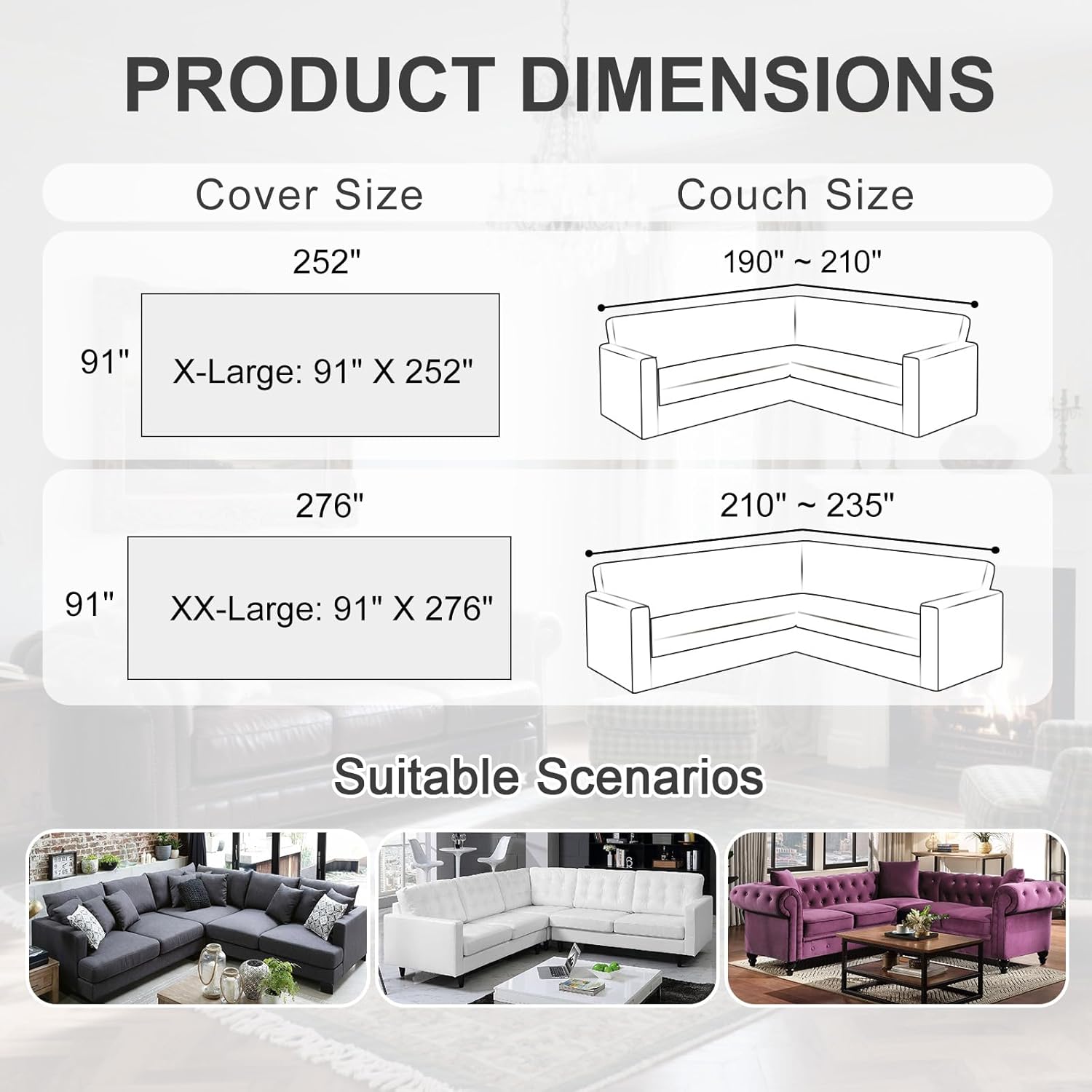 1OO% Waterproof Sectional Couch Covers for Dogs L Shaped Corner Sofa Cover Washable Chenille Sofa Slipcovers Blanket Modern Jacquard Pet Furniture Protector (91"x252", Beige Flower)