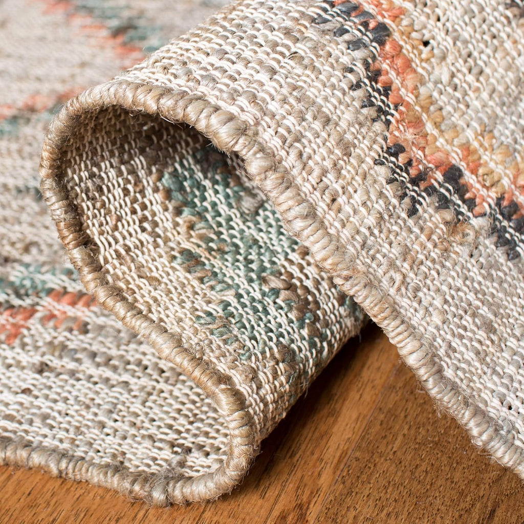 SAFAVIEH Kilim Collection Area Rug - 9' x 12', Beige & Gold, Handmade Moroccan Boho Jute & Cotton, Ideal for High Traffic Areas in Living Room, Bedroom (KLM753G)