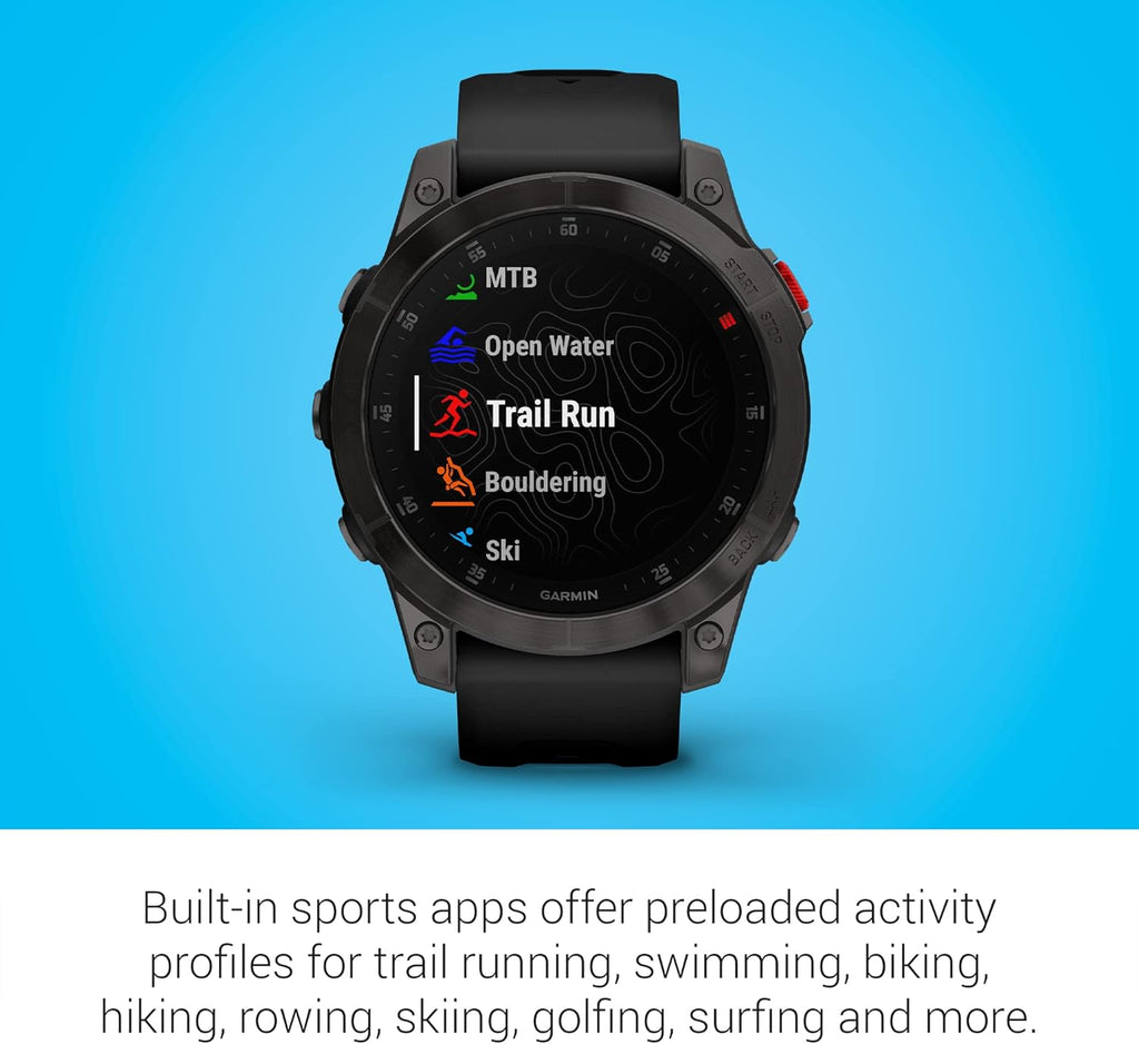 Garmin EPIX Gen 2  Sapphire Gray  Titanium  NA - (Renewed)
