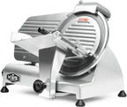 KWS 10NS Commercial 10" Meat Slicer, 320W High-Torque Motor, Precision Stainless Steel Blade, Deli-Style Thin Slicing, Built-In Sharpener, Heavy-Duty Aluminum Body for Meat, Cheese & Semi-Frozen Foods