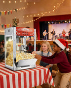 16 Oz Commercial Popcorn Machine, 1440 W, Movie Theater Popcorn Machine, Red Tabletop Pop Corn Machine with 3-Switch Control & Steel Frame Tempered Glass Doors