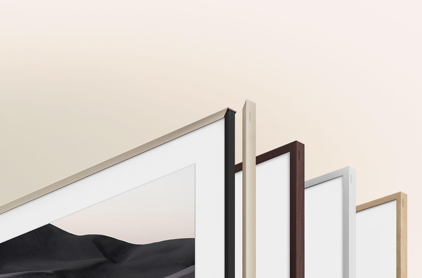 Samsung 55” The Frame TV Customizable Bezel  Magnetic  Quick and Easy Installation  VG-SCFC55SGMZA  2023  Sand Gold Metal