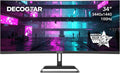Deco Gear 34-Inch Business Curved Super UltraWide WQHD Monitor 3440 × 1440 R1500 100Hz 1ms 100% sRGB HDR 2× DisplayPort 2× HDMI Tilt Adjustable PIP/PBP Low Blue Light  American Seller