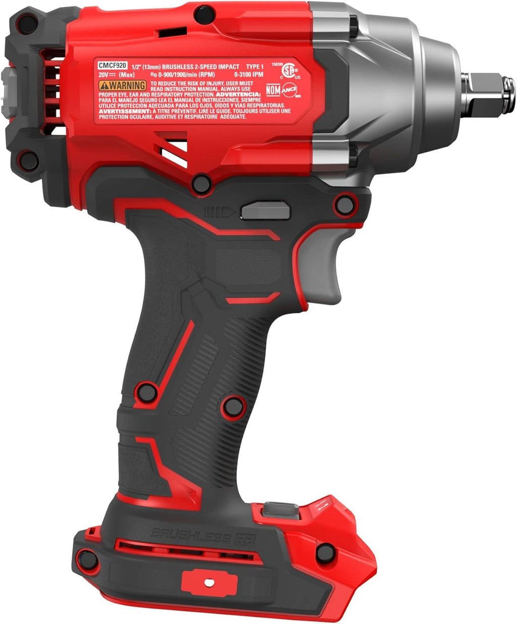 CRAFTSMAN V20 Cordless Impact Wrench, 1/2 inch, Bare Tool Only (CMCF921B)