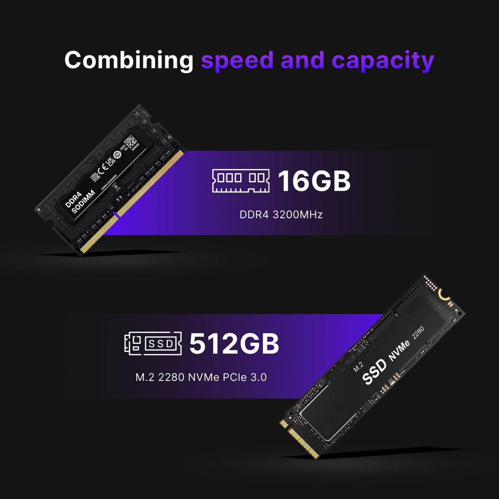 BOSGAME P2 Mini PC Intel i5-12450H (12th Gen  8-Core) | 16GB DDR4 512GB NVMe SSD | Triple 4K Display(HDMI/USB-C/DP) | Dual 2.5G LAN | Wi-Fi 6 & BT 5.2 | Win 11 Pro | Compact Desktop for Office  HTPC
