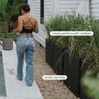 Veradek Block Series Span Plastic Planter - Tall Rectangular Planter for Indoor or Outdoor Patio/Porch | Durable All-Weather with Removable Insert Bucket | Modern Design for Plants  Flowers(2 Pack)