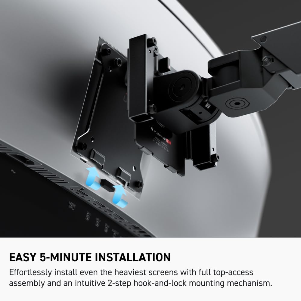 Secretlab Magnus Monitor Arm (Heavy Duty Edition) - Designed for Ultrawide Monitors - Up to 57 inches  18 to 35lbs - Includes Heavy-Duty tilt Pivot