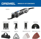 Dremel Multi-Max MM50-02 5 Amp Variable Speed Corded Oscillating Multi Tool Kit with 16 Accessories and Storage Bag - Ideal for Metal & Wood Cutting, Sanding, and Box Cutouts