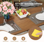 FDW 47 Inches Dining Table, Dining Room for 4 People, Small Rectangular Table for Kitchen, Quick Assembly, Small Spaces Modern Home Furniture Dinner Table, Natural