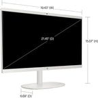 HP 21.5" FHD All-in-One Desktop Computer  32GB RAM 128GB UFS  Quad-Core Intel N100  Windows 11  Keyboard & Mouse  PLUSERA 8-in-1 Hub Included  Cashmere White