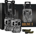 Spartan Camera 2 Pack GoLive3 Hunting Trail Camera  Live Streaming  96° Wide Angle  Motion Activated  On-Demand FHD Photos and 1080p Videos  Built-in Lithium Battery Blackout IR Flash GPS Weatherproof