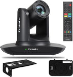 FoMaKo HDMI PTZ Camera, AI Auto-Tracking Gen 3, 20x Optical Zoom, IP USB3.0 HDMI,for Church Services Worship Education,Upgradable to an NDI Camera,FMK12UH Pro(20x)-B,Black Color