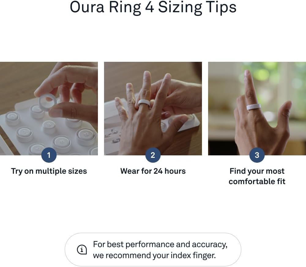 Oura Ring 4 Ceramic Petal - Size 8 - Size Before You Buy