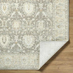 Hauteloom Bellington Living Room, Bedroom Area Rug - Neutral Traditional Bohemian Bordered - Gray, Cream, Beige, Brown - 7'10" x 10'2"