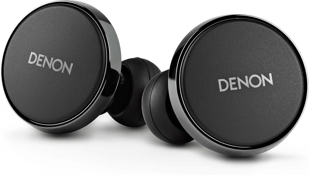 Denon PerL Pro True Wireless Earbuds - Adaptive Active Headphones Wireless Noise Canceling  Masimo Adaptive Acoustic Technology  Spatial Audio  32Hr Battery Life  Wirefree Charging  Black