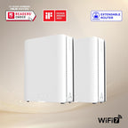 ASUS ZenWiFi BQ16 Pro Quad-Band WiFi 7 Mesh Router (2 Pack)  up to 8000 sqft  2X 10G Ports Each  Smart Home Master with Multi-SSID  VPN & Parental Controls  Subscription-Free Security  AiMesh