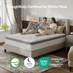 Novilla King Mattress 14 Inch, Hybrid Mattress in a Box with Individual Pocket Spring for Motion Isolation, Supportive & Pressure Relief, CertiPUR-US