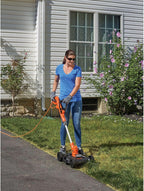 BLACK+DECKER Electric Lawn Mower, Weed Eater and Edger 3-in-1 Combo, Corded 12-Inch 6.5 Amp Electric Weed Wacker and Compact Push Mower (BESTA512CM)