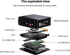 Beelink SER5 Pro Mini PC  AMD Ryzen 5 5500U(7nm  6C/12T) up to 4.0GHz  Mini Computer 16GB DDR4 RAM 500GB NVME SSD  Micro PC 4K@60Hz Triple Display  Mini Gaming Computer WiFi6/BT5.2/HTPC