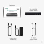 Plugable 12-in-1 USB C Triple Monitor Docking Station  Triple 4K Displays with 3X HDMI or 3X DisplayPort  Compatible with Mac  Windows  Thunderbolt  USB4  USB-C (100W PD  6X USB Ports  Ethernet)