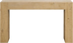 Alaterre Furniture Stockyard Solid Wood Console Table - 56 Inch Modern Farmhouse Entryway Table - Easy Assembly Living Room Furniture for Behind The Couch, Entryway, or Hallway (Light Oak)