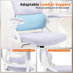 Ergonomic Office Chair,Mesh Office Chair with Lumbar Support,Mid Back Desk Chair with Flip-up Arms,400 lbs Comfy Computer Chair for Home Office