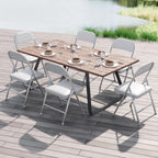 Nazhura 4 Pack Folding Chairs with Padded Cushion and Back, Khaki Metal Chairs with Comfortable Cushion and Durable Steel Frame for Home and Office, for Indoor and Outdoor Events (White, 4 Pack)