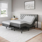Celestial Aurora Adjustable Bed Base (Frame) + 10 inch Gel Memory Foam Mattress (Medium), Easy Assembly, Head and Foot Lift, Zero Gravity, Memory Positions, CertiPUR-US Bed - Split King