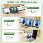 Blackview DCM8 Triple Laptop Screen Extender 15.6" 1080P FHD IPS Portable External Screen Two Cable USB C Travel for 13-17'' Laptop Plug & Play Compatible with Windows/Mac/Chrome OS/Mobile Devices