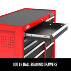 2000 Series 26-in W x 36.5-in H 5-Drawer Steel Rolling Cabinet (Red)