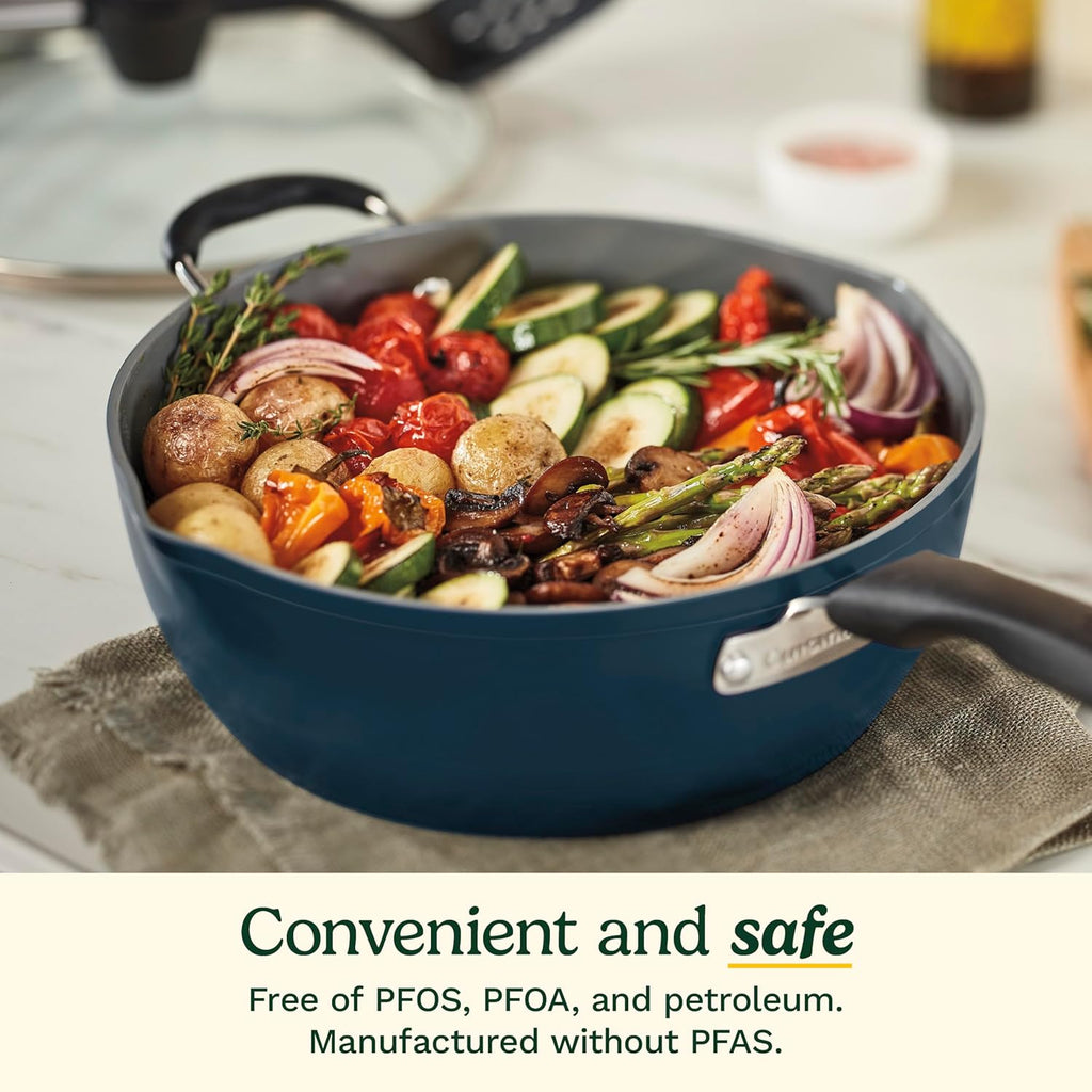 Cuisinart Preferred Pan 4-Pc Set - Nouveau Navy (4.5 Qt. Multi-Purpose Pan w/Cover, Steamer, Slotted Turner)